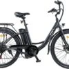 Myatu E-bike 26 Inch City Pedelec Voor Dames En Heren, Elektrische Fiets Met 12,5Ah Accu, 6 Versnellingen Shimano, Derailleur Versnellingen, Achter Motor 250 W-Zwart