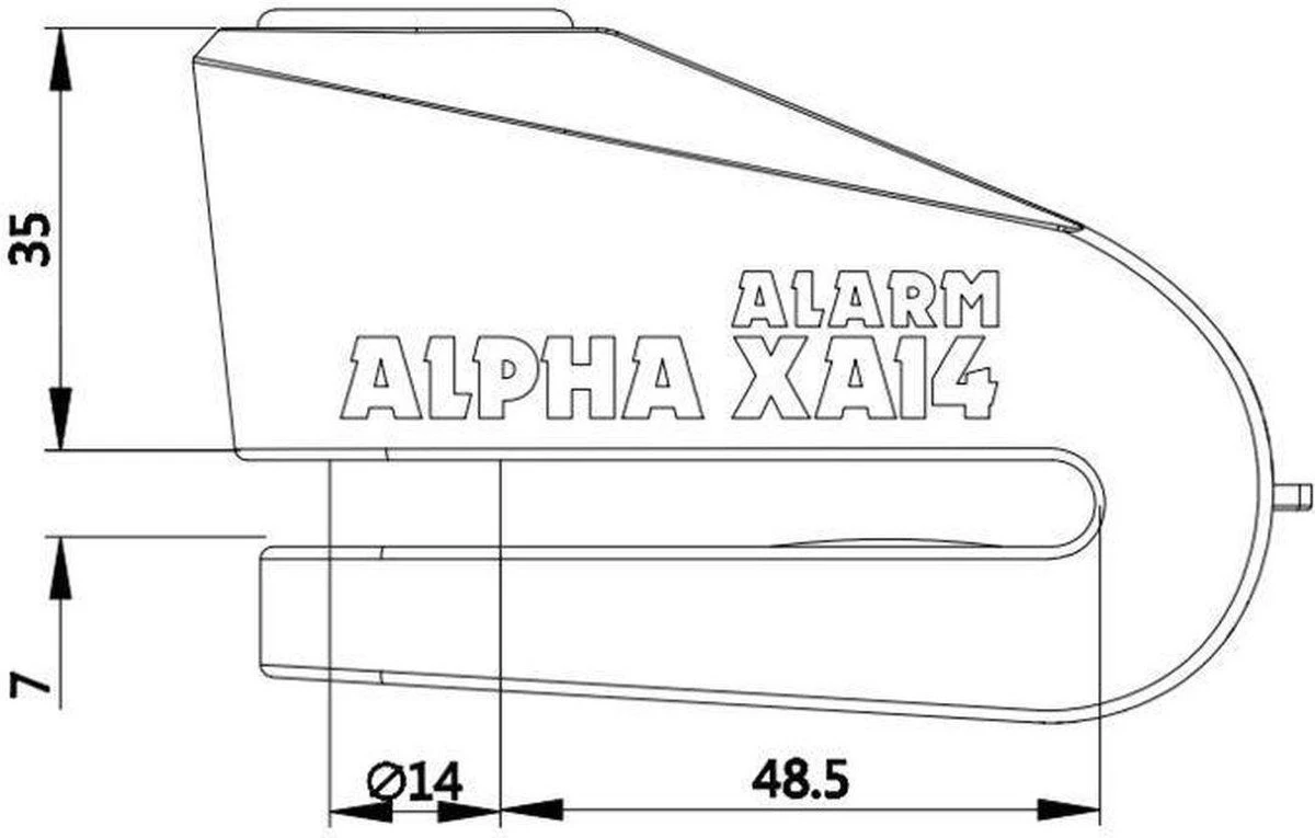 Oxford XA14 Alarm Schijfremslot ART 4 - Geel - Image 4