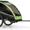 Klarfit Kiddy King Fietskar Voor Kinderen - Fietsaanhanger Voor 1 Tot 2 Kinderen Vanaf 12 Maanden - Joggerbuggy - Met Gaas En Regehoes - Inclusief Opbergruimte