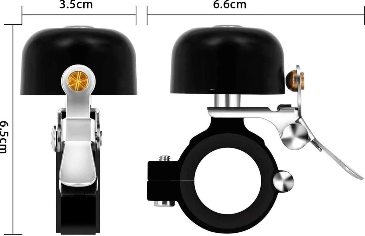 Fit Evolve® Premium Fietsbel - Messing - Fietsbel Racefiets - MTB - Zwart - Image 7