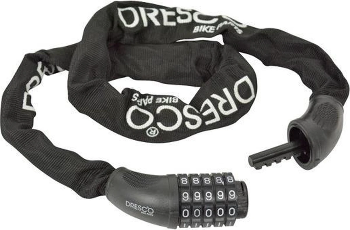 Dresco - Kettingcijferslot - 90cm - Rond 6mm - Zwart - Image 3