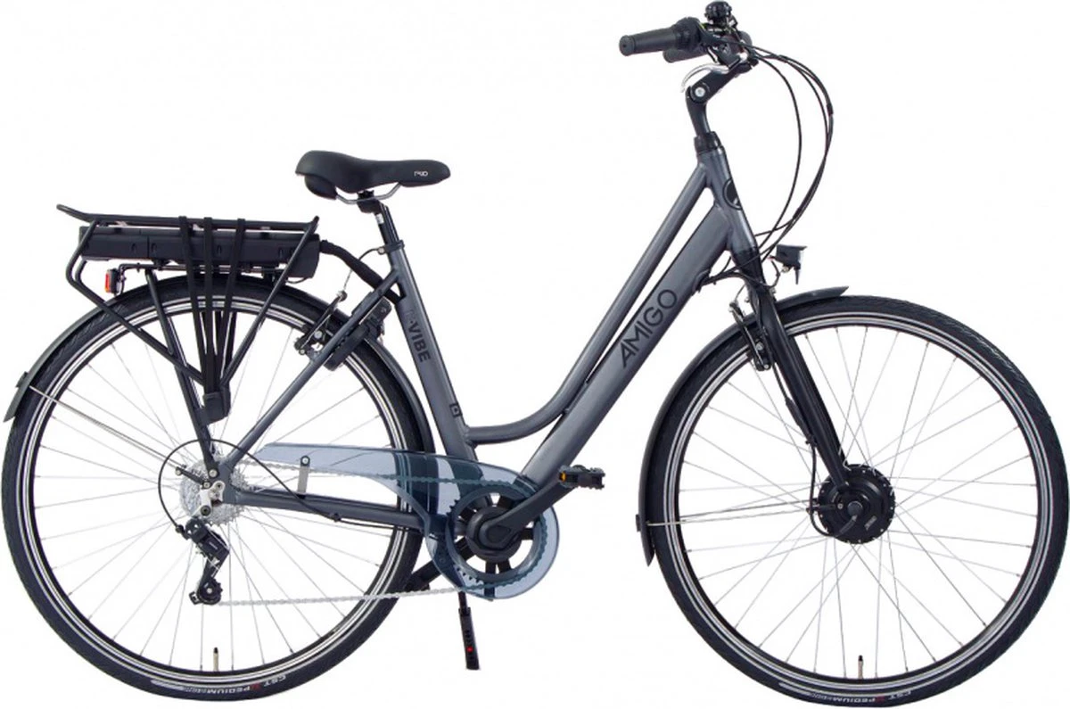 Amigo E-Vibe D1 - Elektrische Stadsfiets Voor Dames - Met 7 Versnellingen - Matgrijs - Image 6