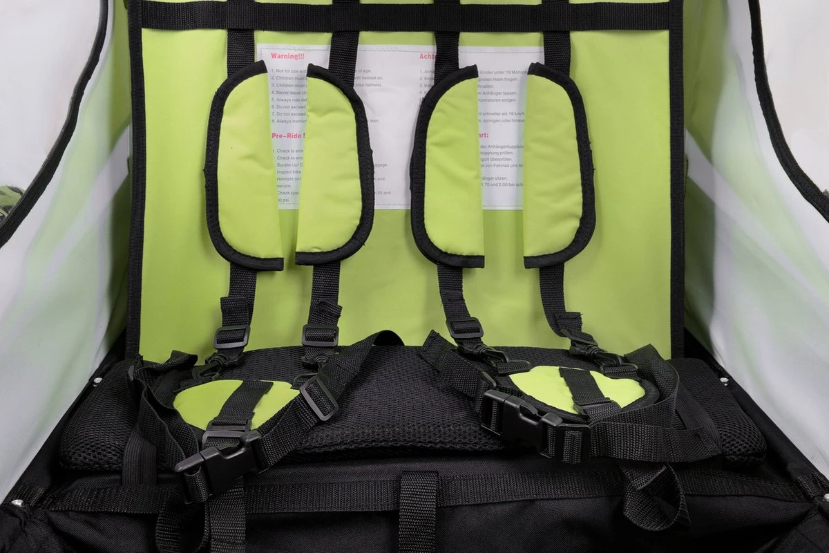 Fietkar - 2 Kinderen - Met Schokbreker - Lime - Image 16