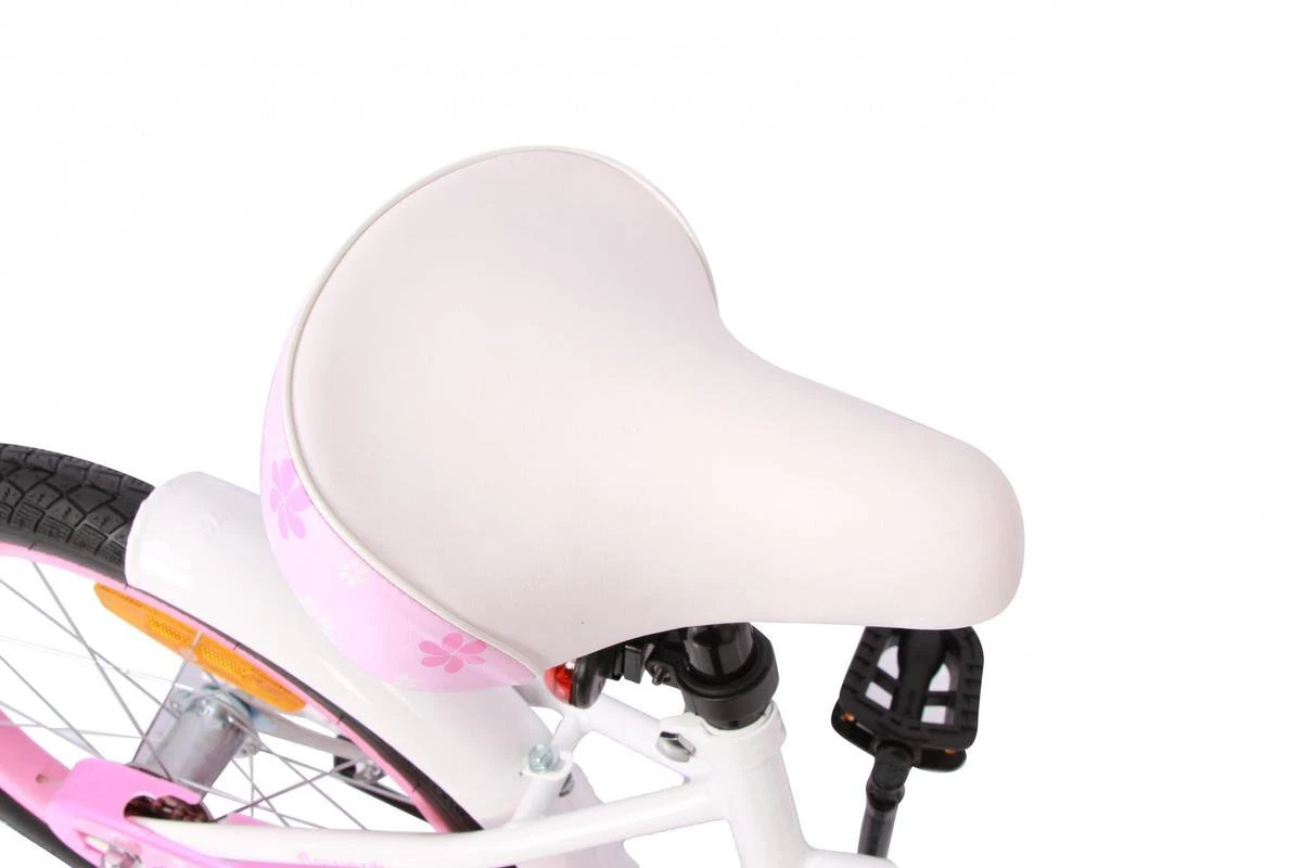 Amigo Flower Meisjesfiets - Kinderfiets 18 Inch - Wit - Image 7