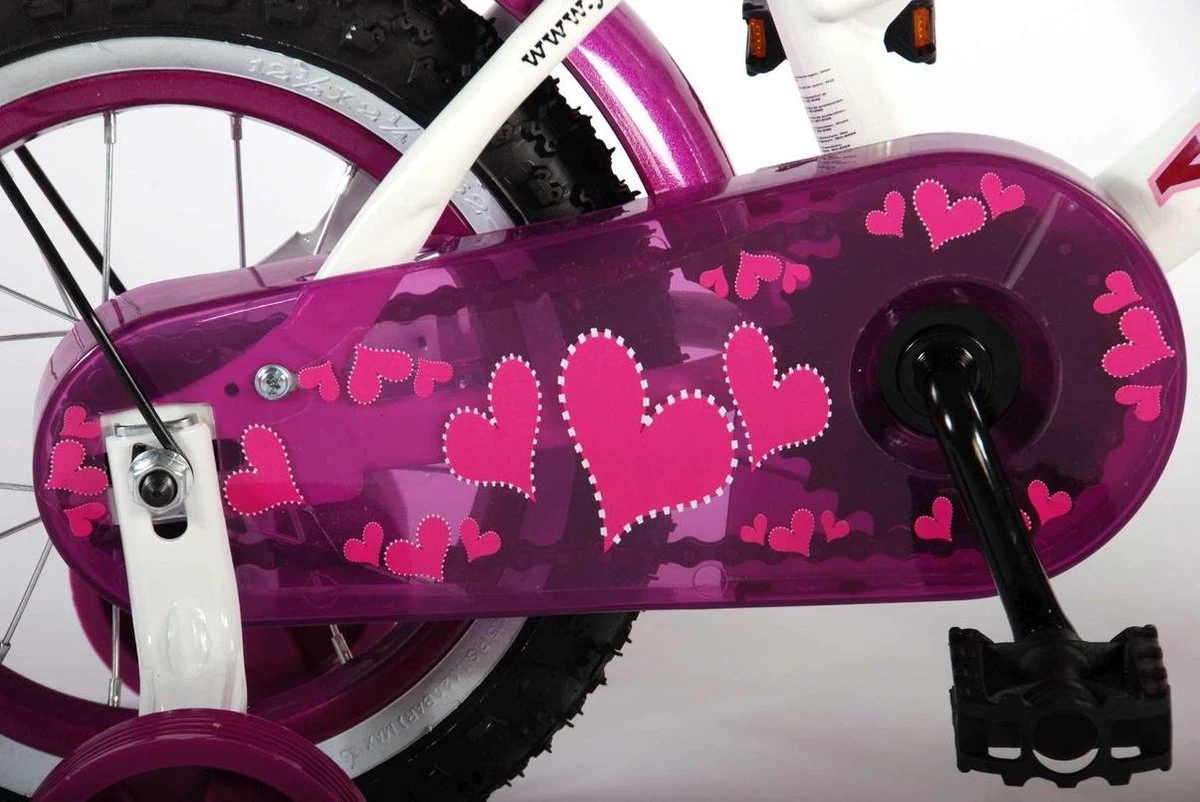 Volare Heart Cruiser Kinderfiets - Meisjes - 12 Inch - Wit Paars - Image 12