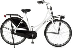 Amigo Eclypse Transportfiets 28 Inch - Omafiets Met Voordrager - Wit/Zwart