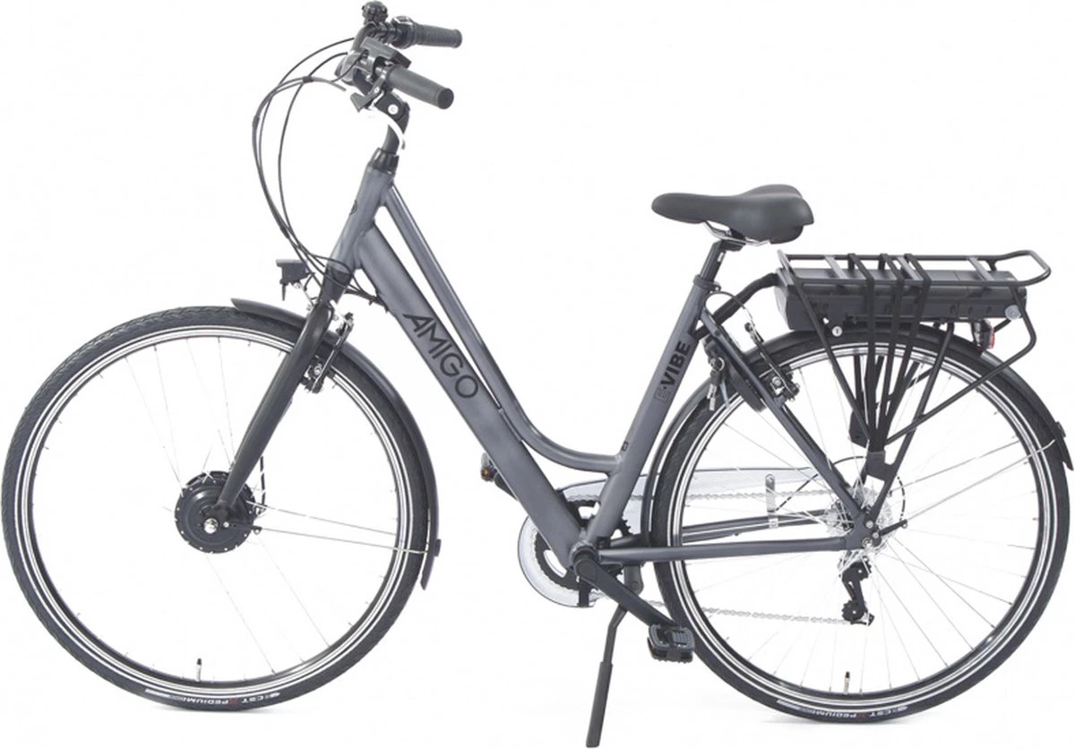 Amigo E-Vibe D1 - Elektrische Stadsfiets Voor Dames - Met 7 Versnellingen - Matgrijs - Image 3