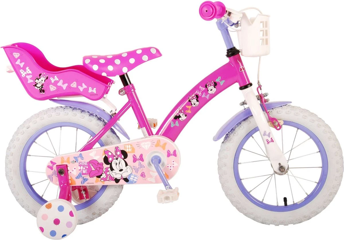 Volare Disney Minnie Cutest Ever! - Kinderfiets - Meisjes - 14 Inch - Roze