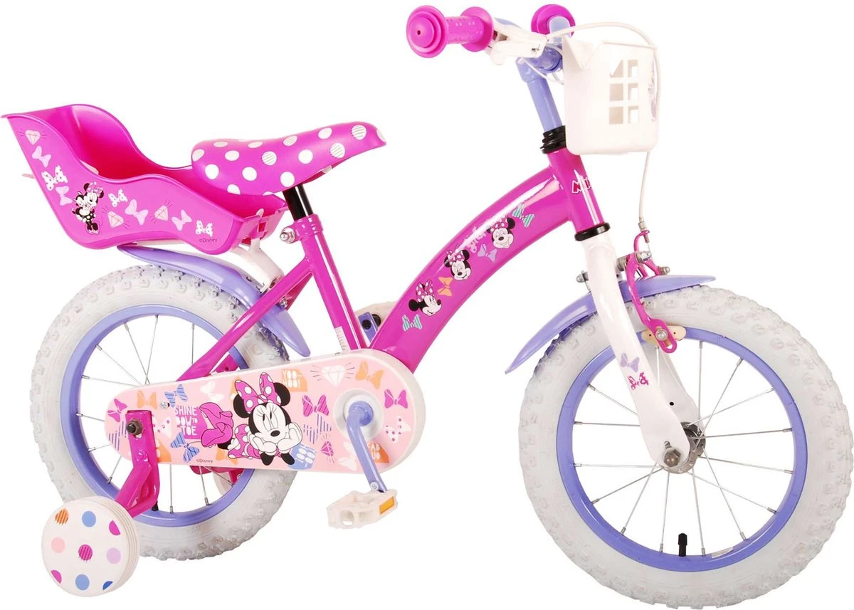 Volare Disney Minnie Cutest Ever! - Kinderfiets - Meisjes - 14 Inch - Roze - Image 2