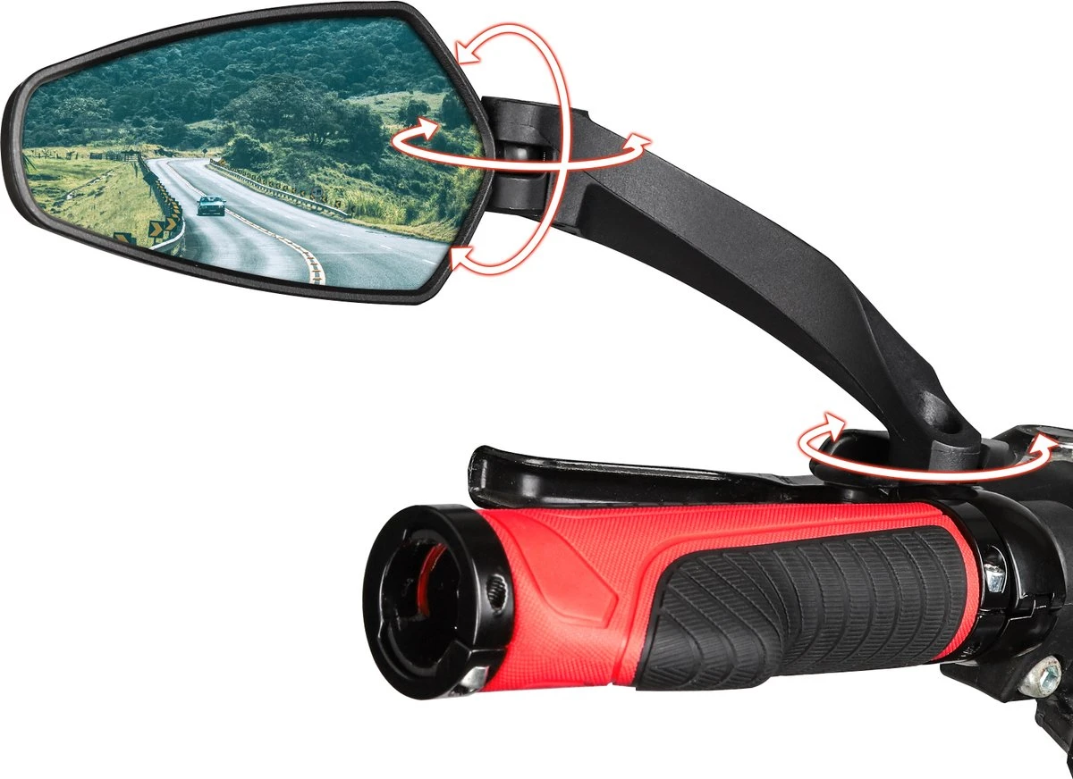 TIKKENS® Fietsspiegel Links - Verstelbaar - Fiets Spiegel Geschikt Voor E-bike, Speed-pedelec - Image 2