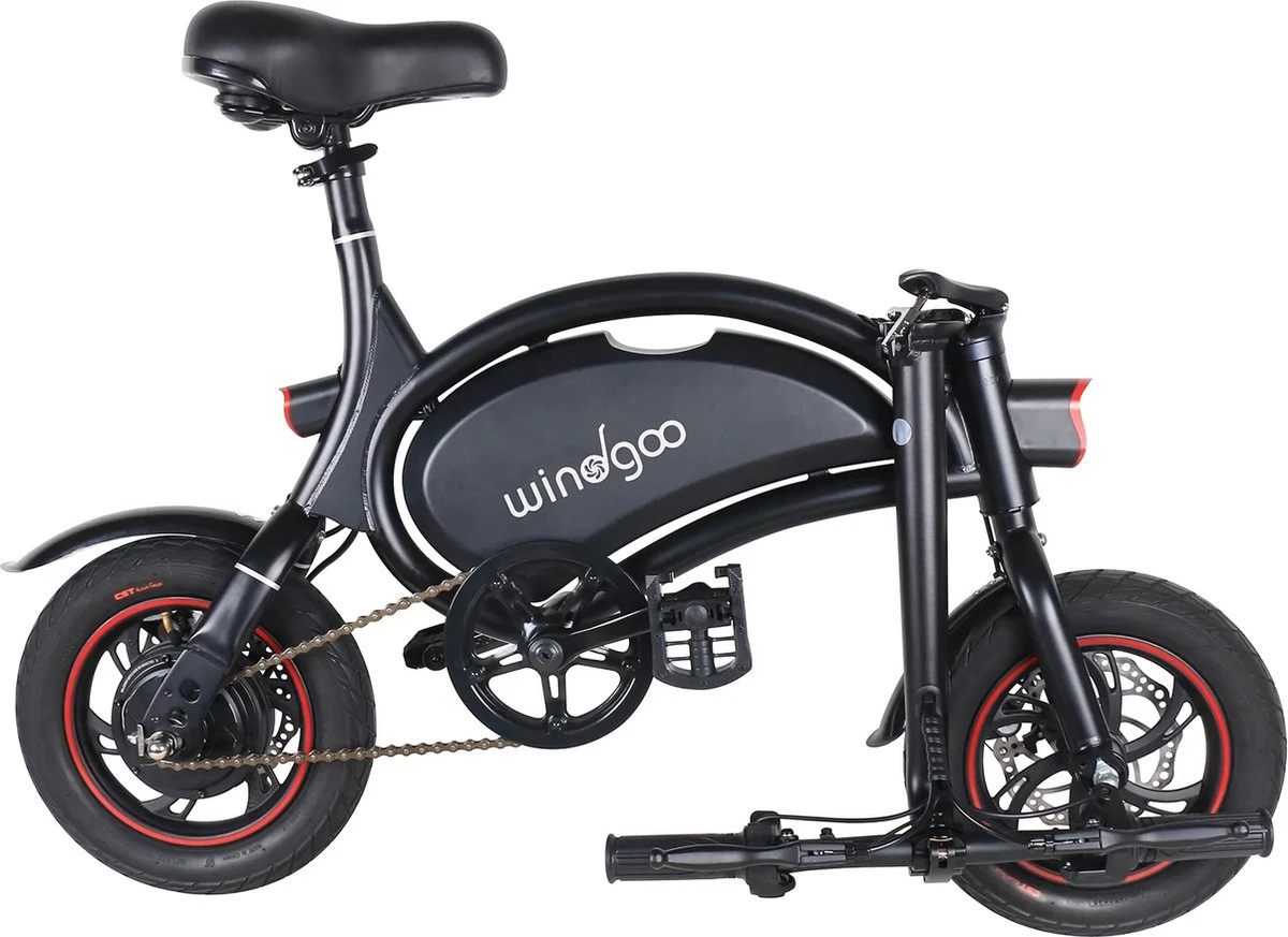 Windgoo - B3 Elektrische Long-Range E-Bike Met Trappers - E-bike - 25Km / H - Zwart - Image 5