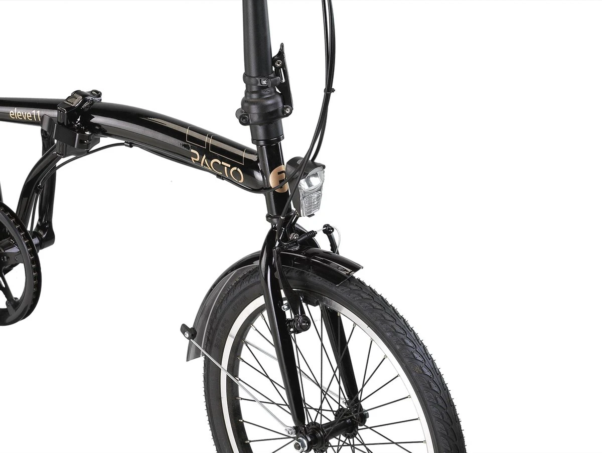 PACTO ELEVEN FOLDING BIKE BLACK/GOLD 3v VOUWFIETS PLOOIFIETS - Image 7
