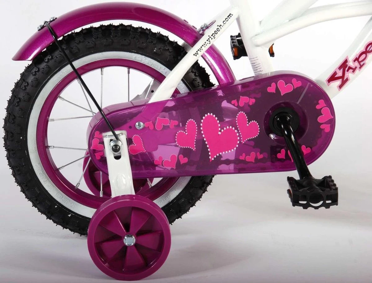 Volare Heart Cruiser Kinderfiets - Meisjes - 12 Inch - Wit Paars - Image 5