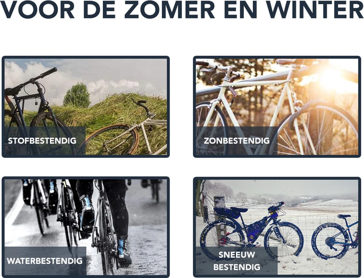 Achaté Fietshoes Universeel Voor Alle Fietsen En Scooters - Waterdicht 420D Oxford - Fiets Hoes Voor 1 Fiets - Incl. Opbergzak - Image 7