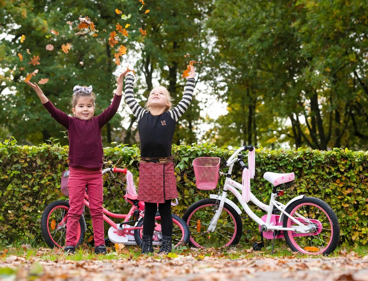 Amigo Flower Meisjesfiets - Kinderfiets 18 Inch - Wit - Image 5