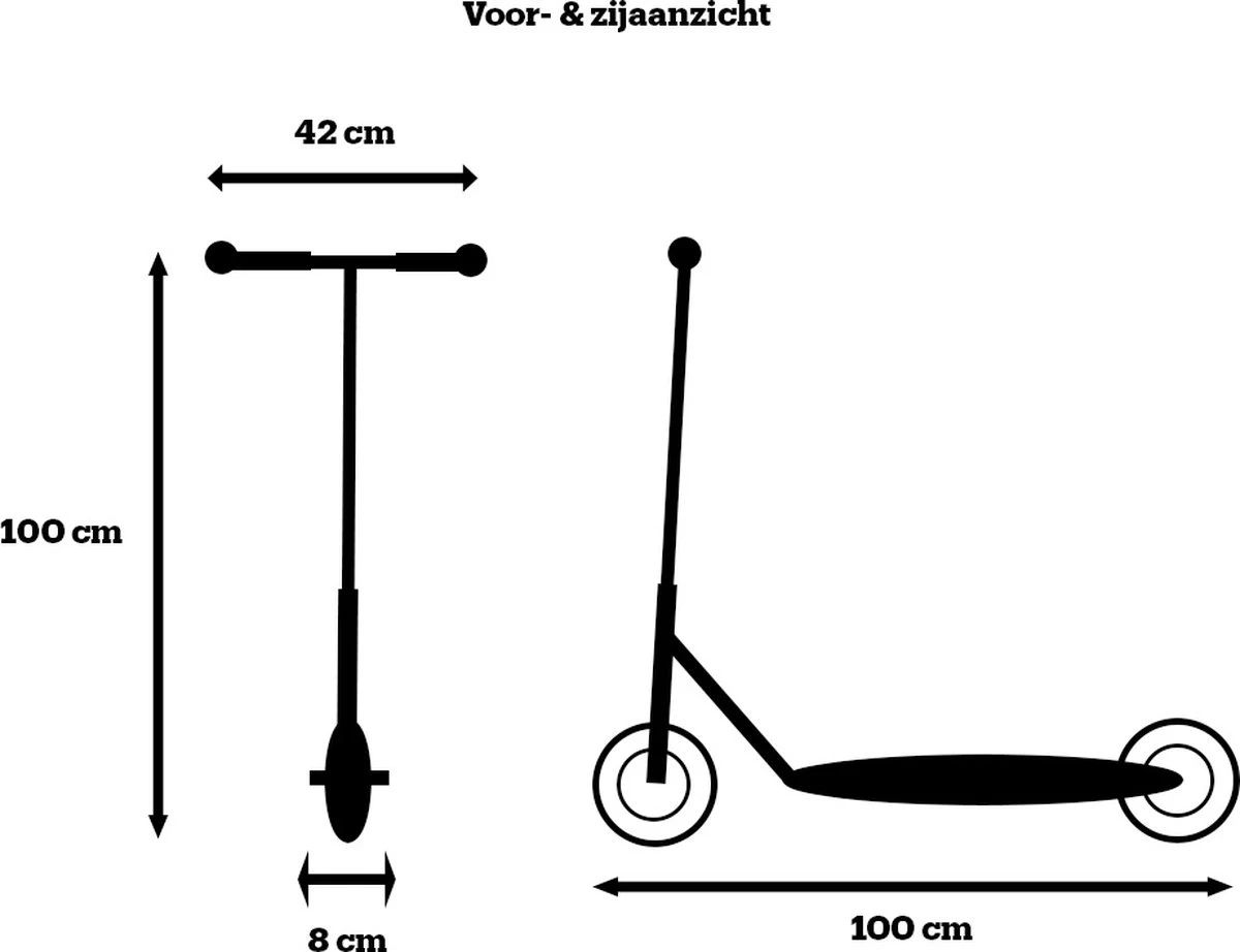 Denver Elektrische Step Volwassenen - Topsnelheid 20KM/U - 300W - Inklapbaar - 8" Wielen - LED Licht Voor & Achter - SEL80140 - Zwart/wit - Image 6