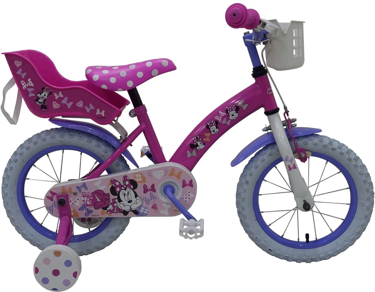 Volare Disney Minnie Cutest Ever! - Kinderfiets - Meisjes - 14 Inch - Roze - Image 4