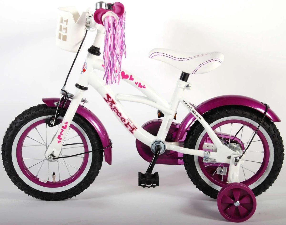 Volare Heart Cruiser Kinderfiets - Meisjes - 12 Inch - Wit Paars - Image 8