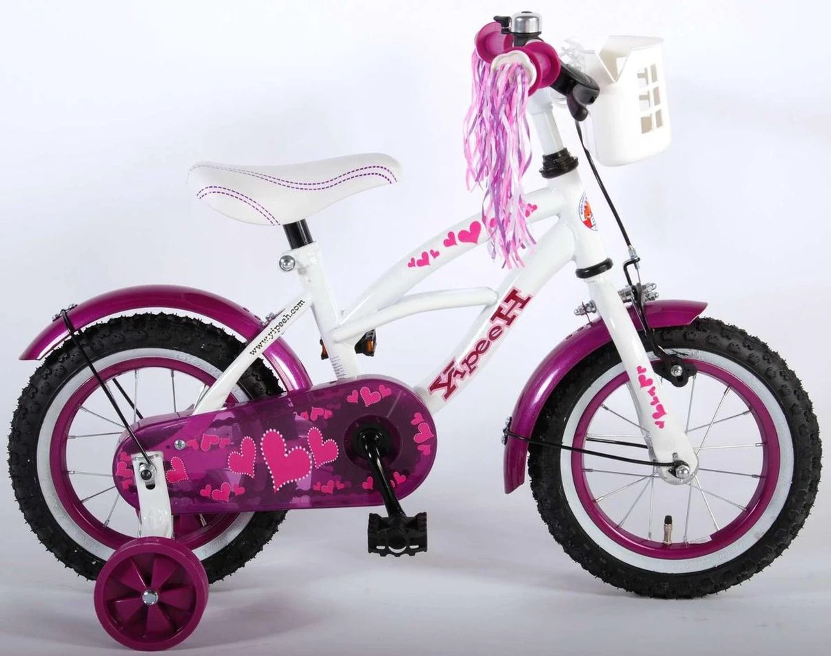 Volare Heart Cruiser Kinderfiets - Meisjes - 12 Inch - Wit Paars - Image 9