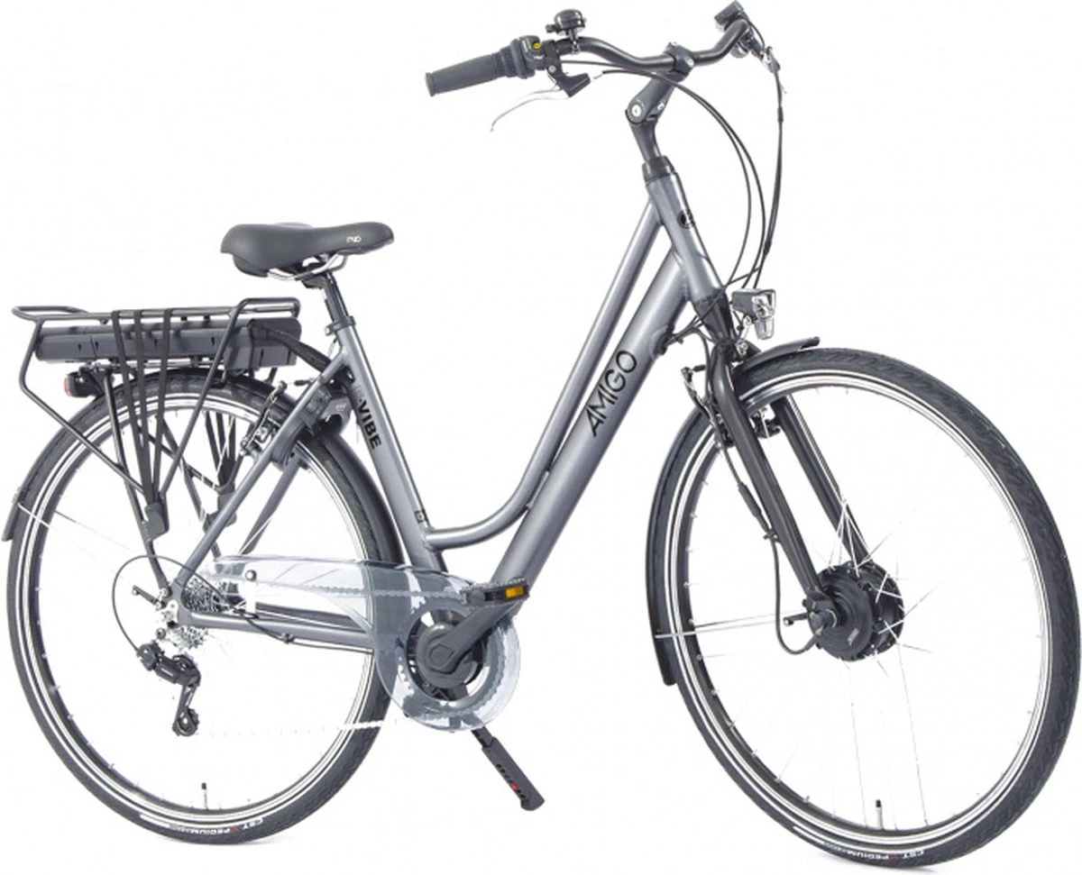 Amigo E-Vibe D1 - Elektrische Stadsfiets Voor Dames - Met 7 Versnellingen - Matgrijs - Image 2