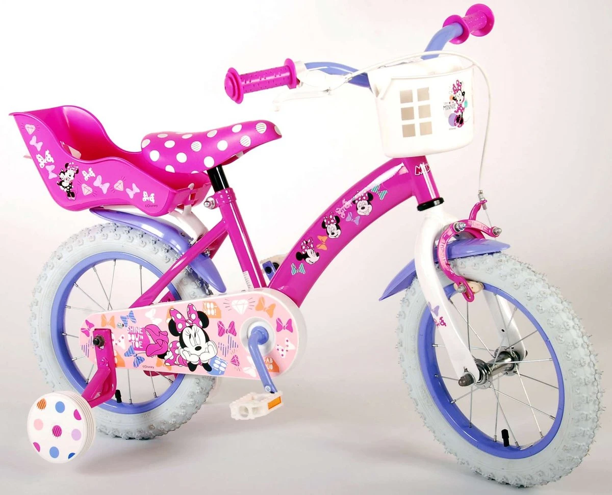 Volare Disney Minnie Cutest Ever! - Kinderfiets - Meisjes - 14 Inch - Roze - Image 14