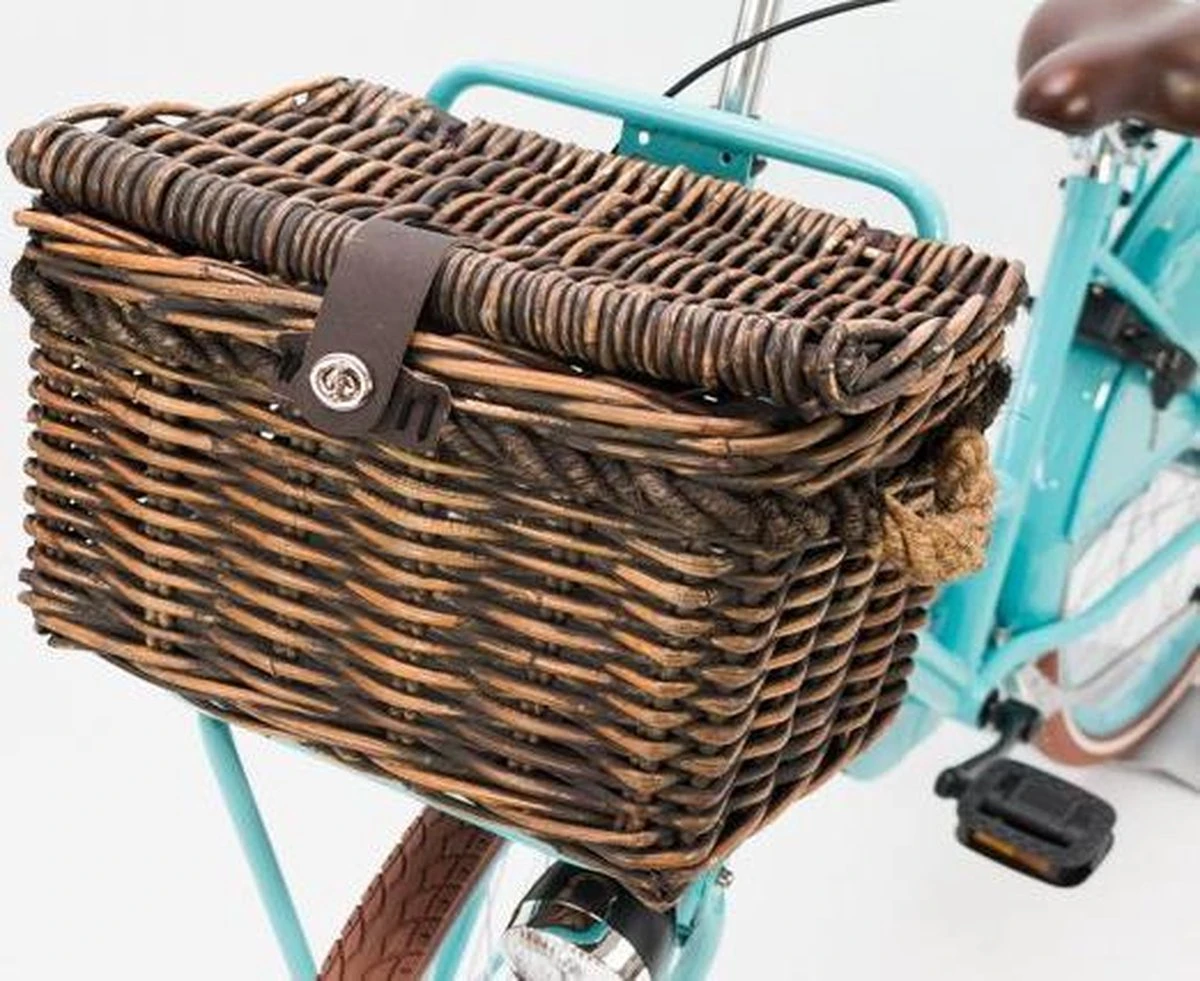 New Looxs Melbourne Medium Fietsmand Voordrager - 24 Liter - Rotan - Bruin - Image 3