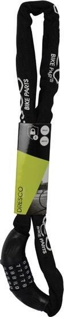 Dresco - Kettingcijferslot - 90cm - Rond 6mm - Zwart - Image 4