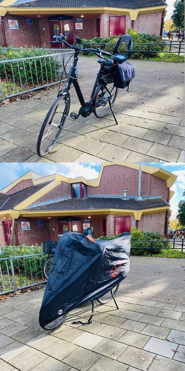 Fietshoes Zwart Voor Fietsen Van 29 Inch / 180 Cm ( 200x70x110) XL - Zwart - Waterdicht - Elektrische Fiets - Image 8