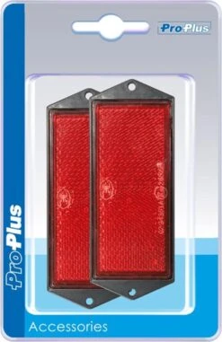 PROPLUS Pro Plus Reflector Met Schroefbevestiging - 104 X 40 Mm - Rood - 2 Stuks