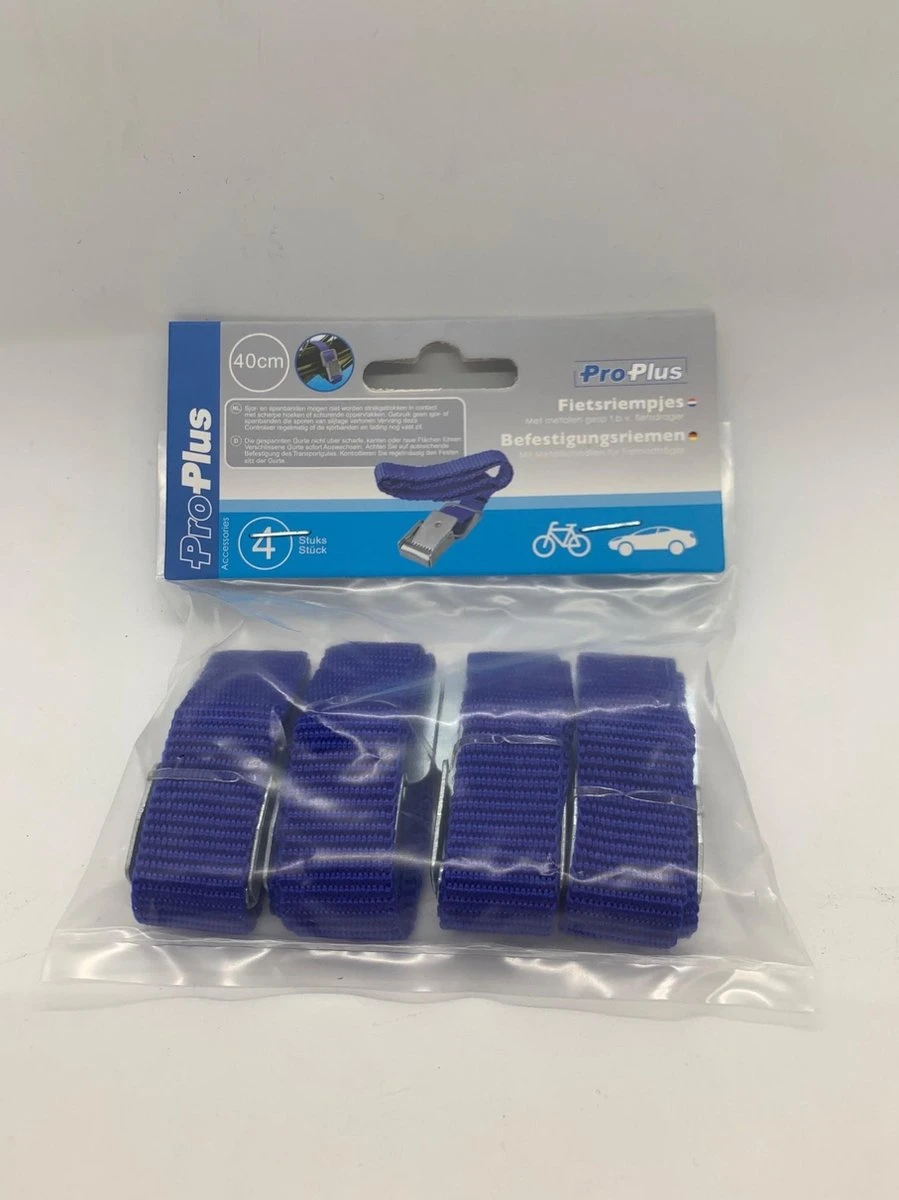 PROPLUS Pro Plus Fietsriempjes Met Metalen Gesp - Fietsendrager - 4 Stuks - Image 3