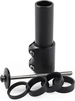 Voltano Stuurpen Verlenger XL - 1-1/8'' 28.6mm - Fietsstuur Verhoger Tot Max 130MM - Zwart