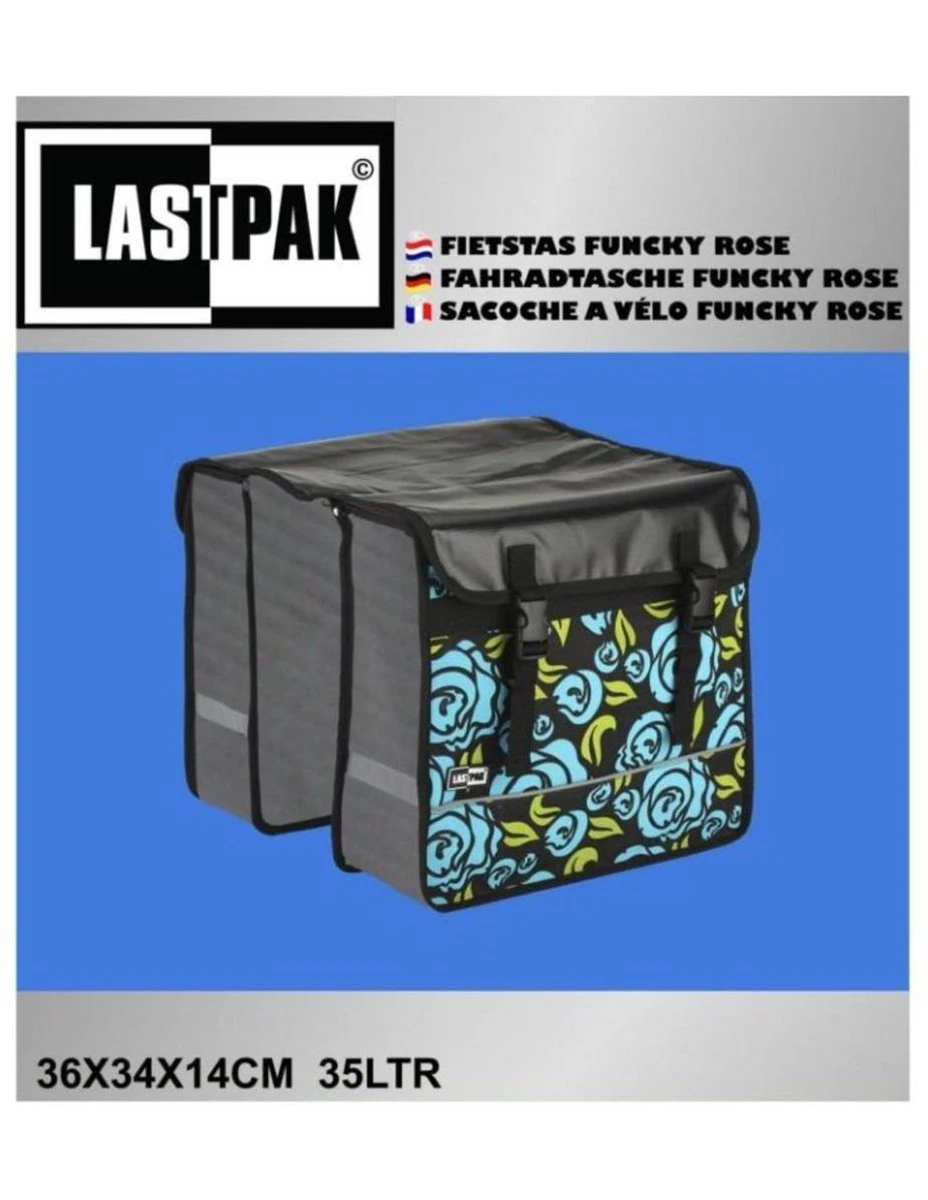 Lastpak Waterafstotende Dubbele Fietstas Met Bloemmotief – 35 Liter - Image 10