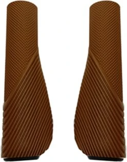 Fiets Handvatten Comfort Caramel Bruin 130 Mm, Mooie, Comfortabele En Fijne Fietshandvatten Met Goede Grip