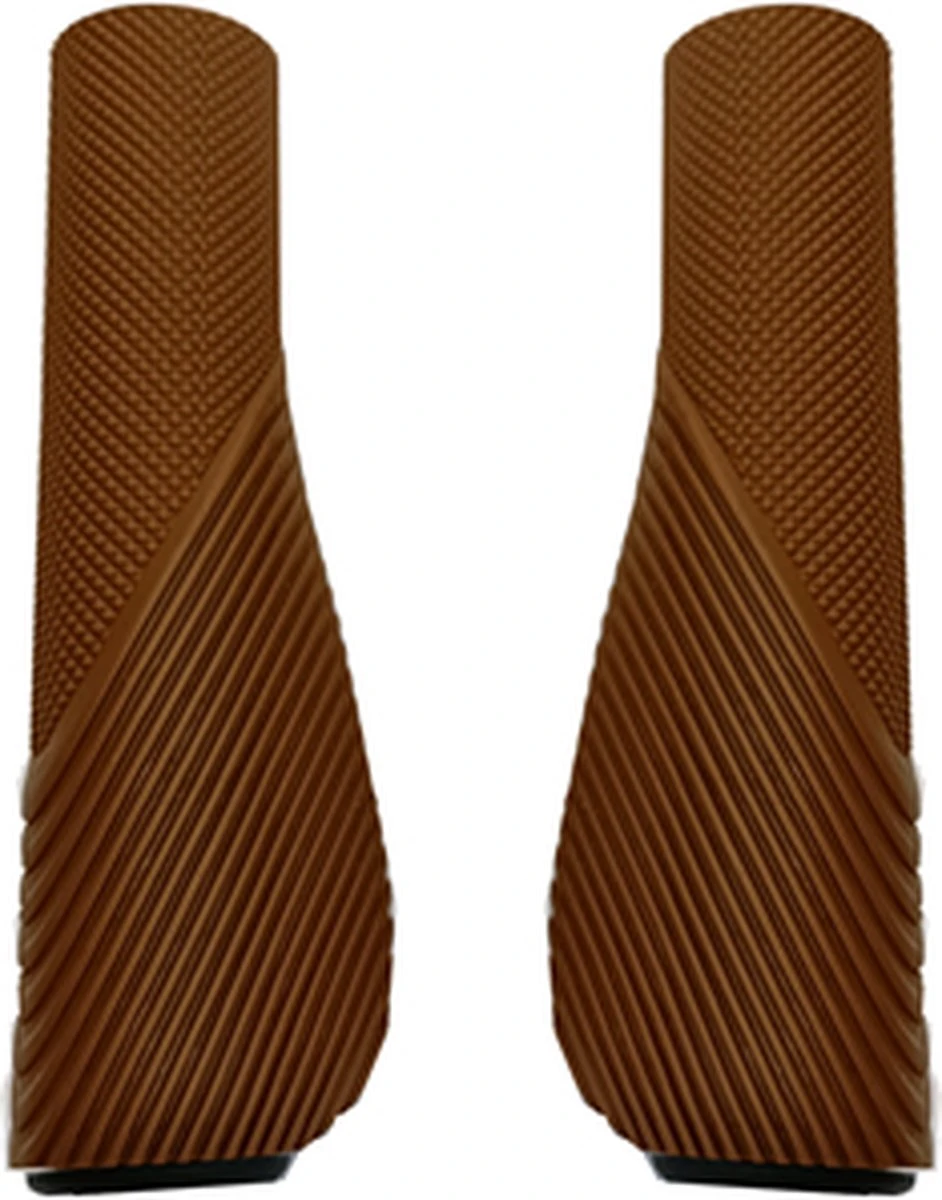 Fiets Handvatten Comfort Caramel Bruin 130 Mm, Mooie, Comfortabele En Fijne Fietshandvatten Met Goede Grip