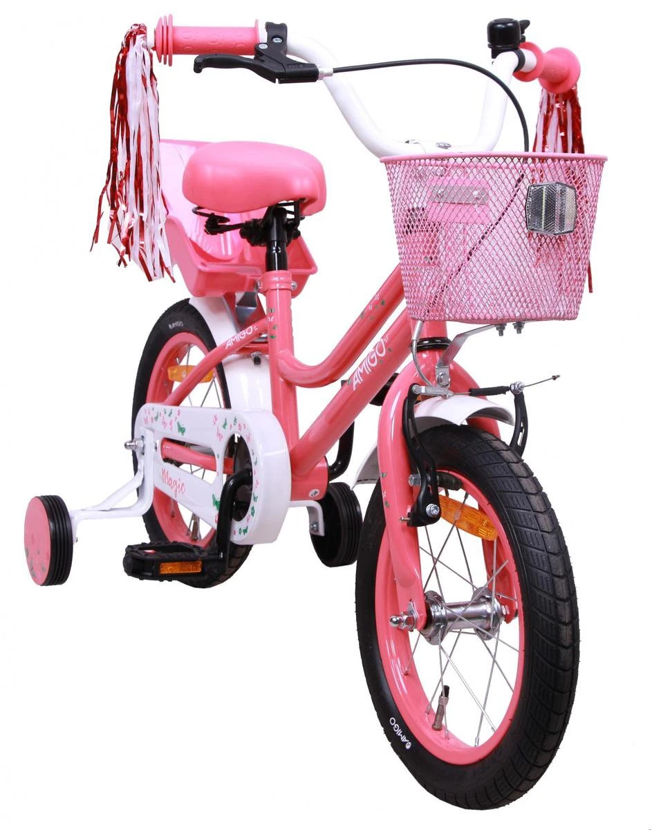 Amigo Magic Meisjesfiets - Kinderfiets 12 Inch - Roze - Image 2
