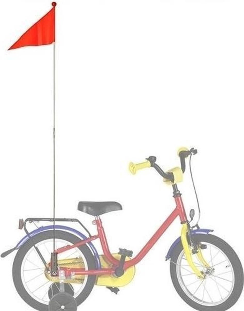 Merkloos Bike Fun Fietsvlag Oranje - 150 Cm - Fietsvlaggetjes - Image 2