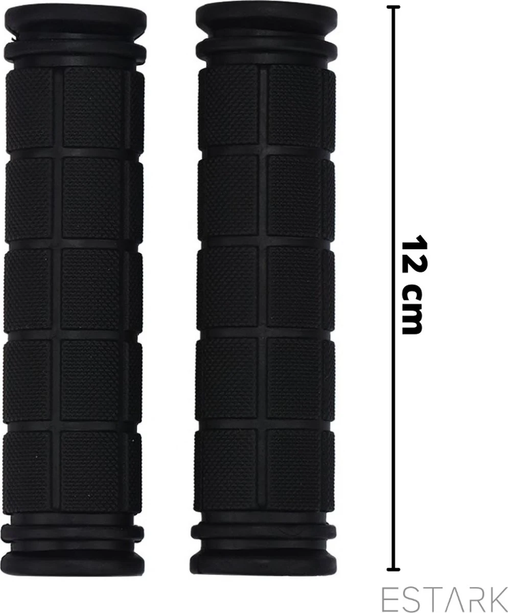 Merkloos ESTARK® - Fietshandvatten - Handvatten - Universeel - Fiets – Mountainbike – Professioneel - Grips - Extra Grip – Fietshandvaten -Handvaten - Handig Te Monteren - Anti-slip – Fietsen – Stuur – Bikegrips – Stevig - Rubber Zwart - (R-zwa) - Image 7